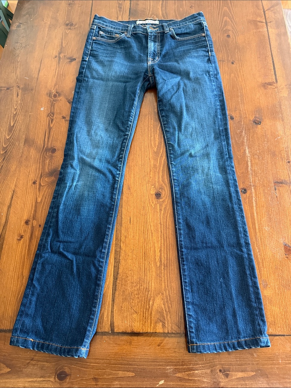 J Brand Straight-Leg Jeans in Deep Blue Denim